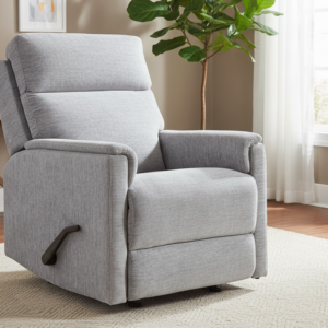 Perfect Match Compact Moon Gray Manual Rocker Recliner