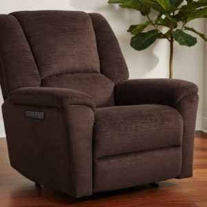 Perfect Match Plush Buffalo Brown Power Rocker Recliner