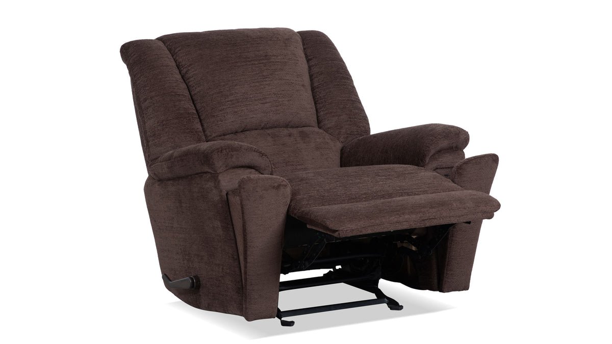 Perfect Match Plush Buffalo Brown Power Rocker Recliner – Upholstered Living Room Chair
