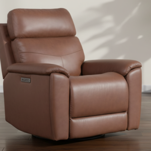 Perfect Match Refined Hickory Brown Leather Match Power Recliner