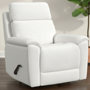 Perfect Match Refined Pearl Manual Swivel Recliner Upholstered