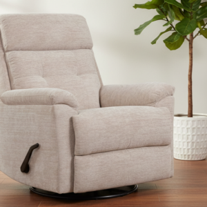 Perfect Match Sophisticated Oat Manual Swivel Recliner Upholstered
