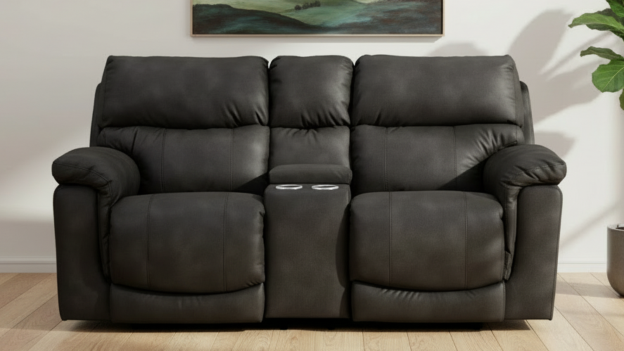 Pewter P3 Power Reclining Loveseat w/Console