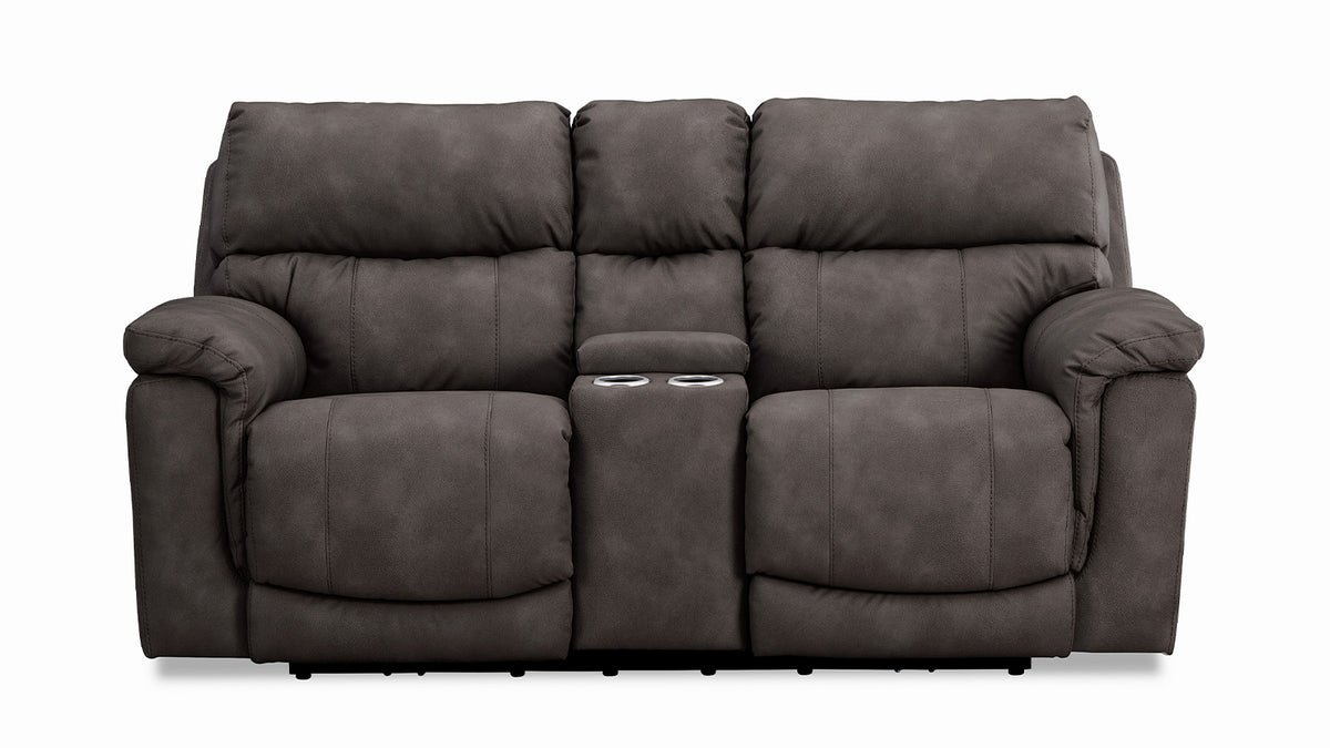 Pewter P3 Power Reclining Loveseat w/Console