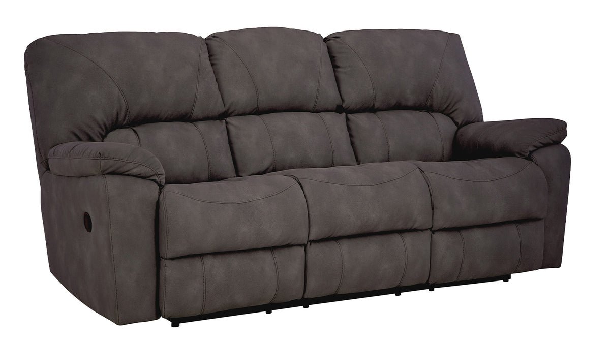Rhino Pewter Dual Reclining Sofa w/Reliapel Performance fabric