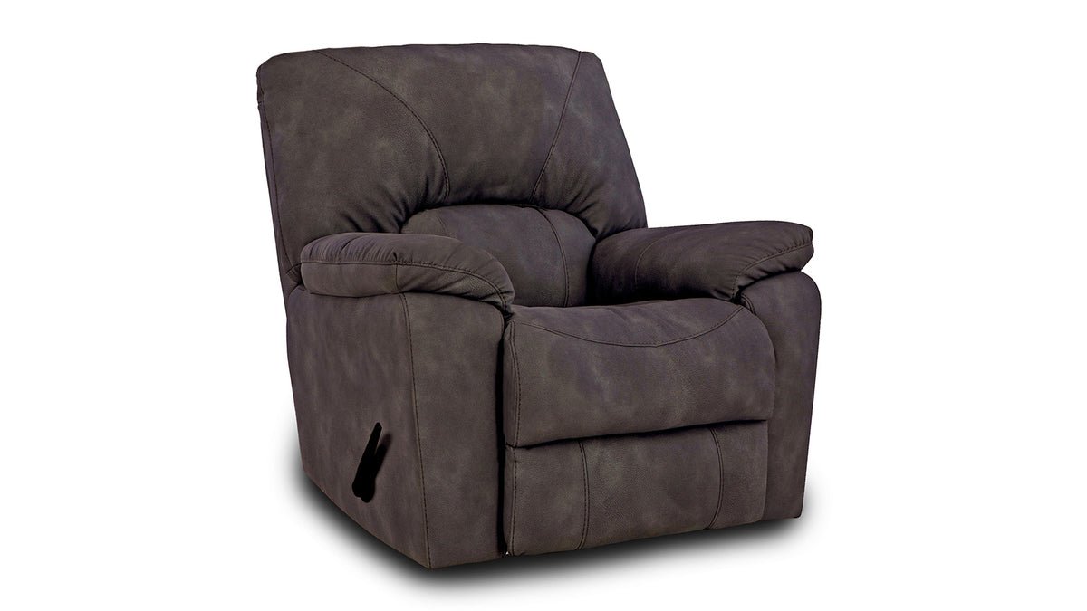 Rhino Pewter Manual Rocker Recliner – Performance Fabric Upholstered Living Room Chair Made in USA