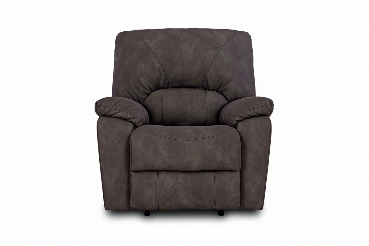 Rhino Pewter Manual Rocker Recliner – Performance Fabric Upholstered Living Room Chair Made in USA