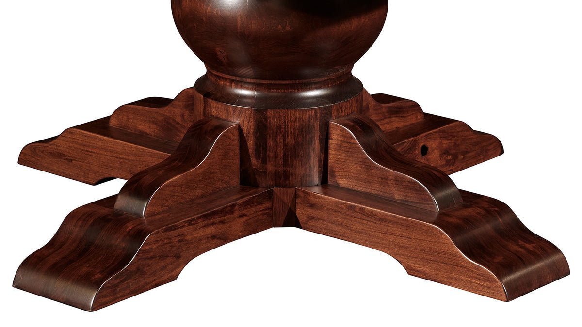 San Gabriel 60” Round Rustic Cherry Pedestal Dining Table