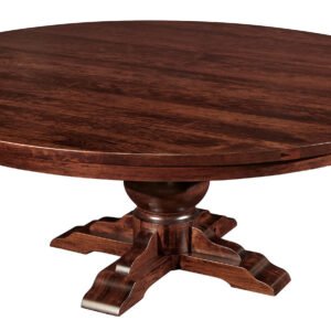San Gabriel 60” Round Rustic Cherry Pedestal Dining Table