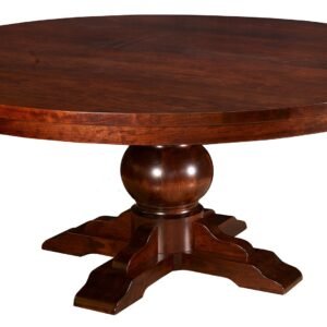 San Gabriel 72” Round Rustic Cherry Pedestal Dining Table