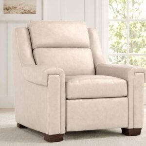 Stickley Chester Sorrento Moonshine Top Grain Leather Wall Recliner