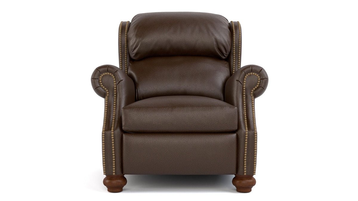 Stickley Durango Western Fudge Top Grain Leather Manual Push Back Recliner
