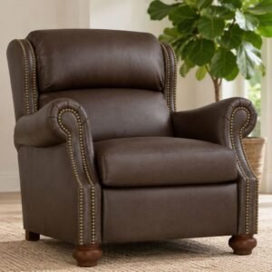 Stickley Durango Western Fudge Top Grain Leather Manual Recliner