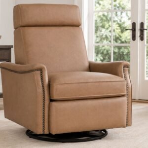 Stickley Laurel Saddle Arm Butternut Top Grain Leather Recliner