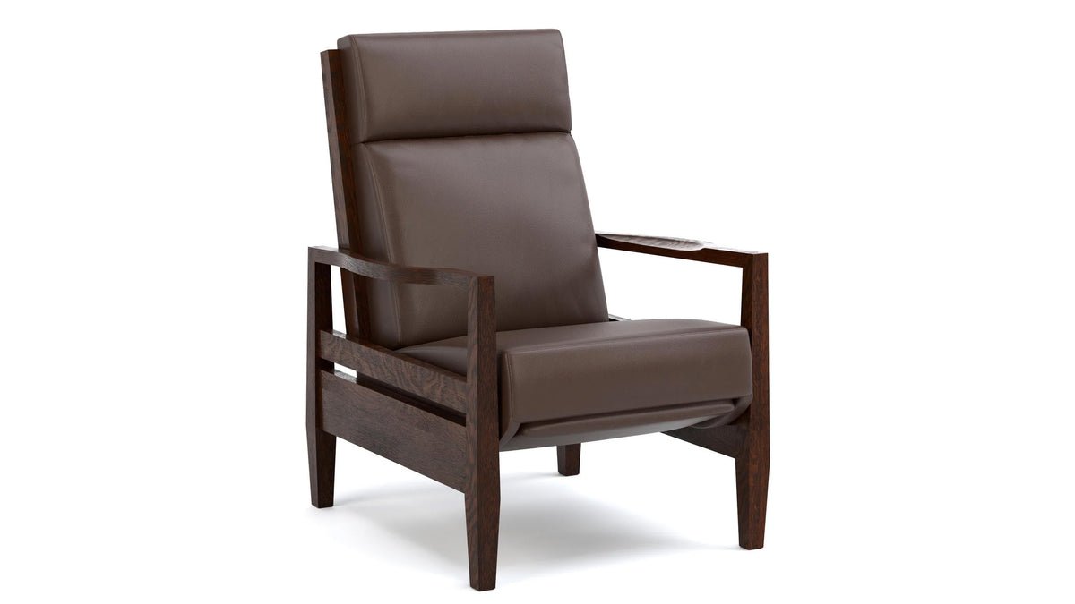 Stickley Surry Hills Recliner | Morganton Cola Leather Recliner