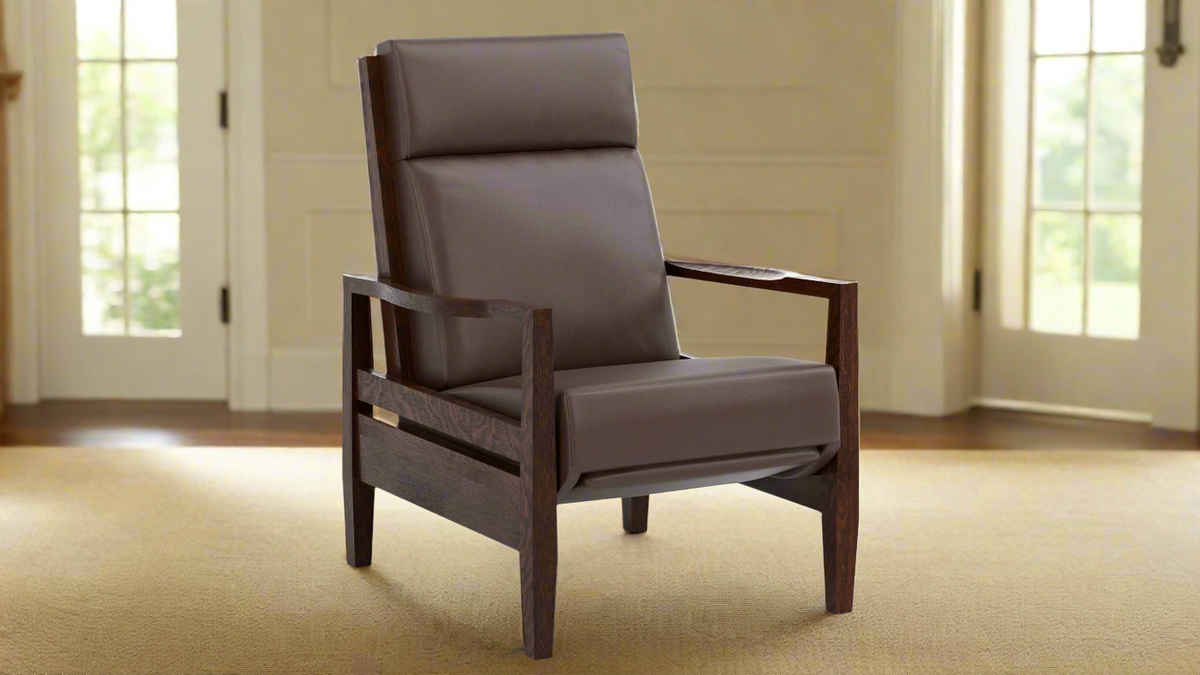 Stickley Surry Hills Recliner | Morganton Cola Leather Recliner