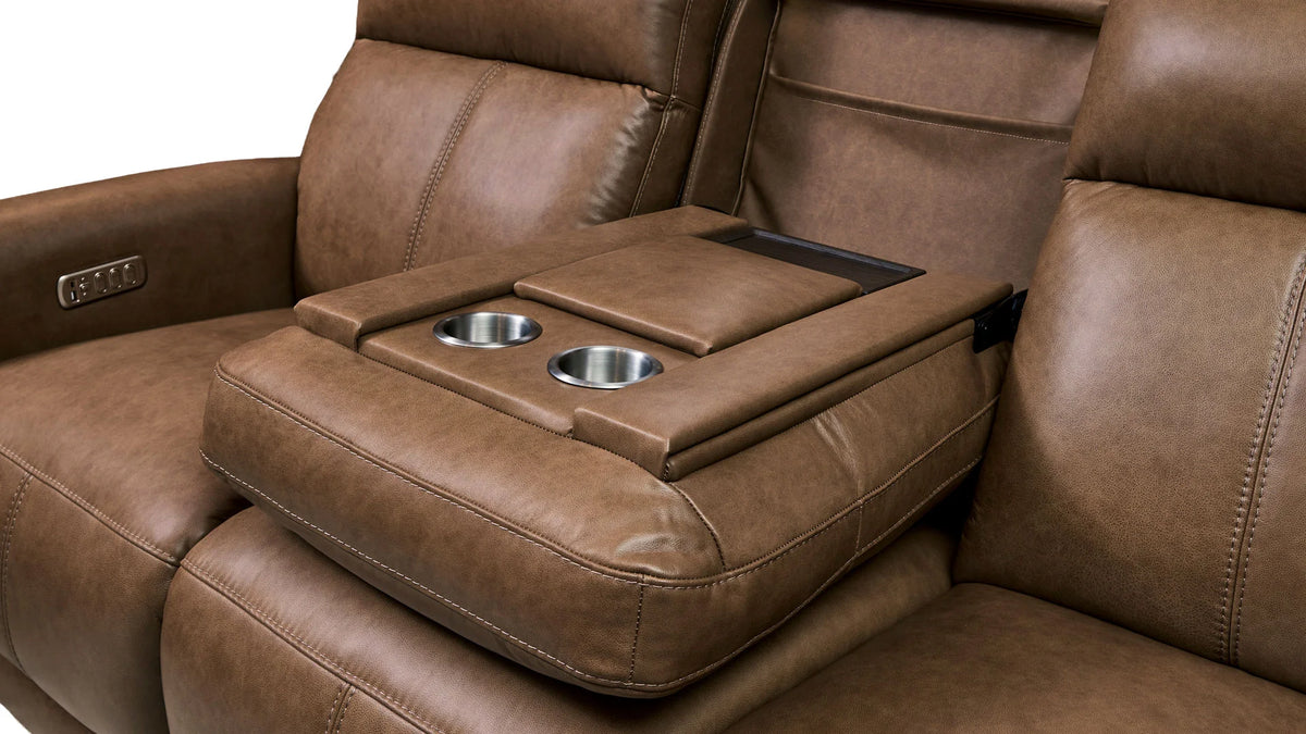 Tawny Brown Leather P5 Power Reclining Set