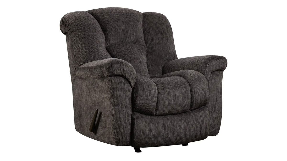 Transformer Ion Charcoal Manual Rocker Recliner – Upholstered Living Room Chair Made in USA