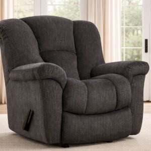 Transformer Ion Charcoal Manual Rocker Recliner Upholstered Living