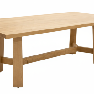 Tucson 84" Solid Maple Wood Farmhouse Trestle Dining Table