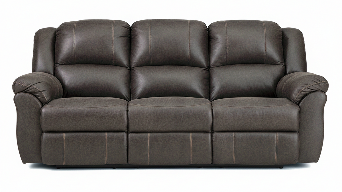 Tumbleweed Manual Reclining Sofa – Made in USA | Dark Grey Microfiber